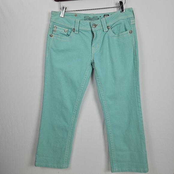 Rare Miss Me mint green capri jeans JP5415P3 Size 28 - Picture 9 of 15